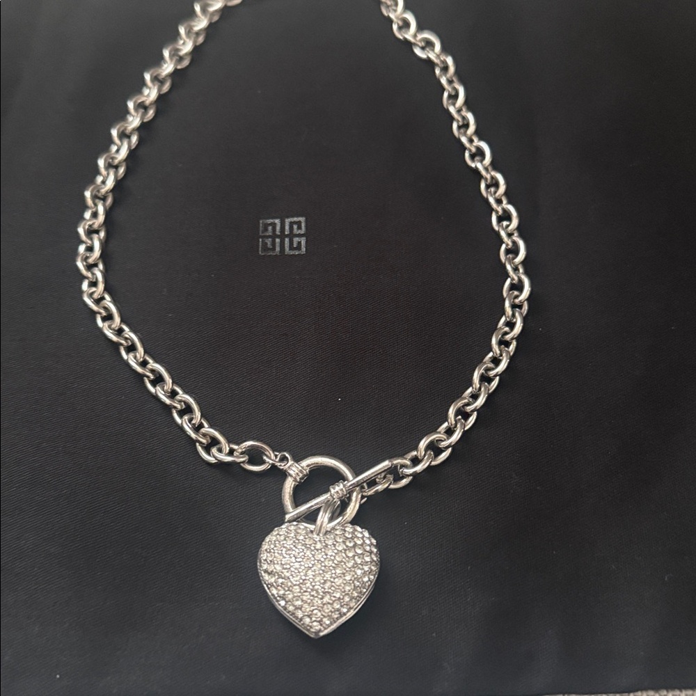 Dazzling Silver Heart Necklace